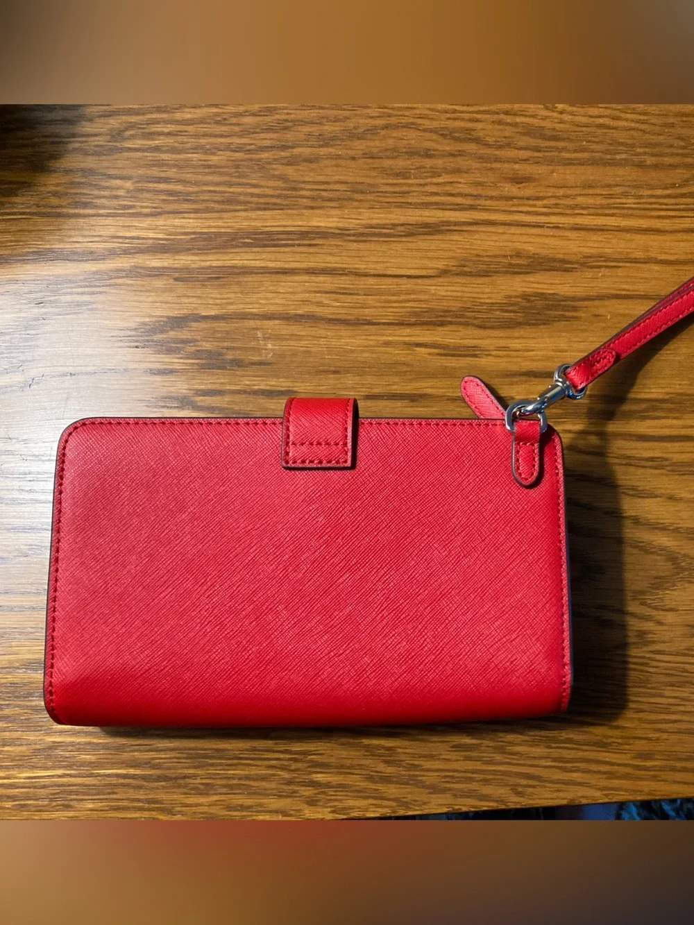 LAUREN Ralph Lauren Crosshatch Leather Tech Wristlet New Without Tags